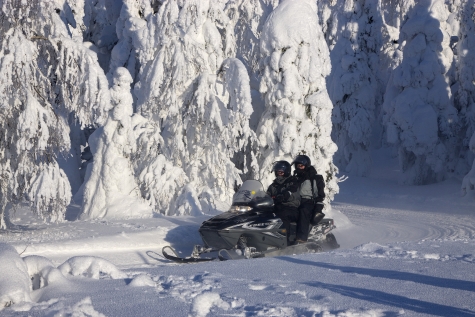 Snowmobiling in Iso Syote