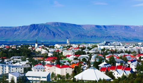 Beautiful Aerial View Of Reykjavik