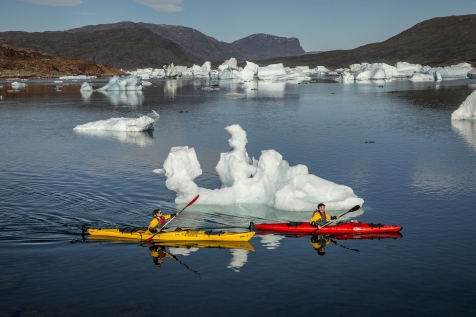 Kayak In The Iceberg Bay 